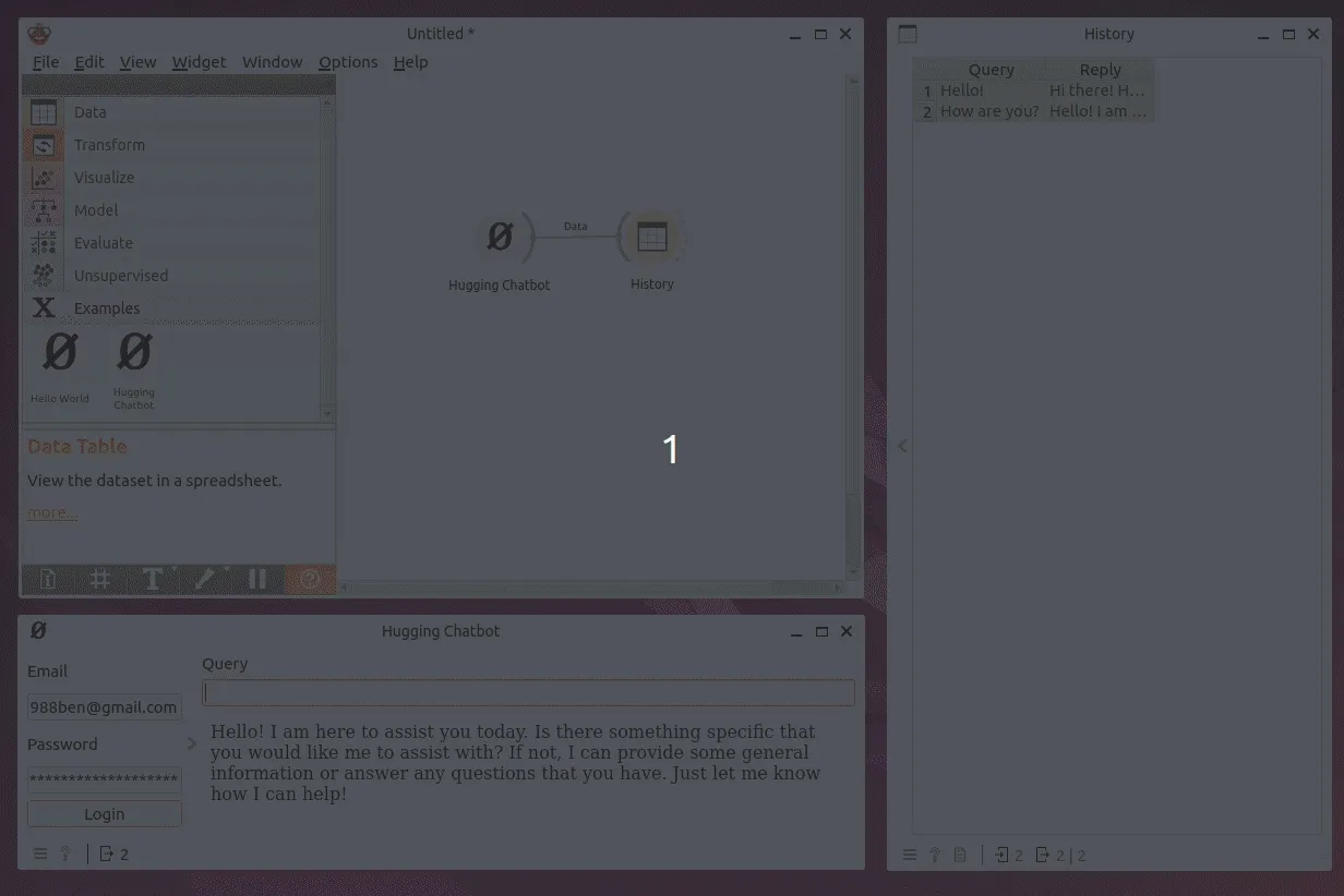 How Easy It Can Be to Whip Up Your Own Orange3 Widget: A Chatbot Adventure with HuggingChat!