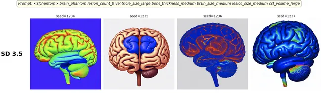 Pretrained model renders random brain images